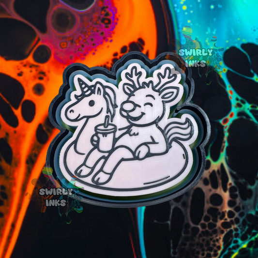 Rudolph on Unicorn Float Freshie Mold
