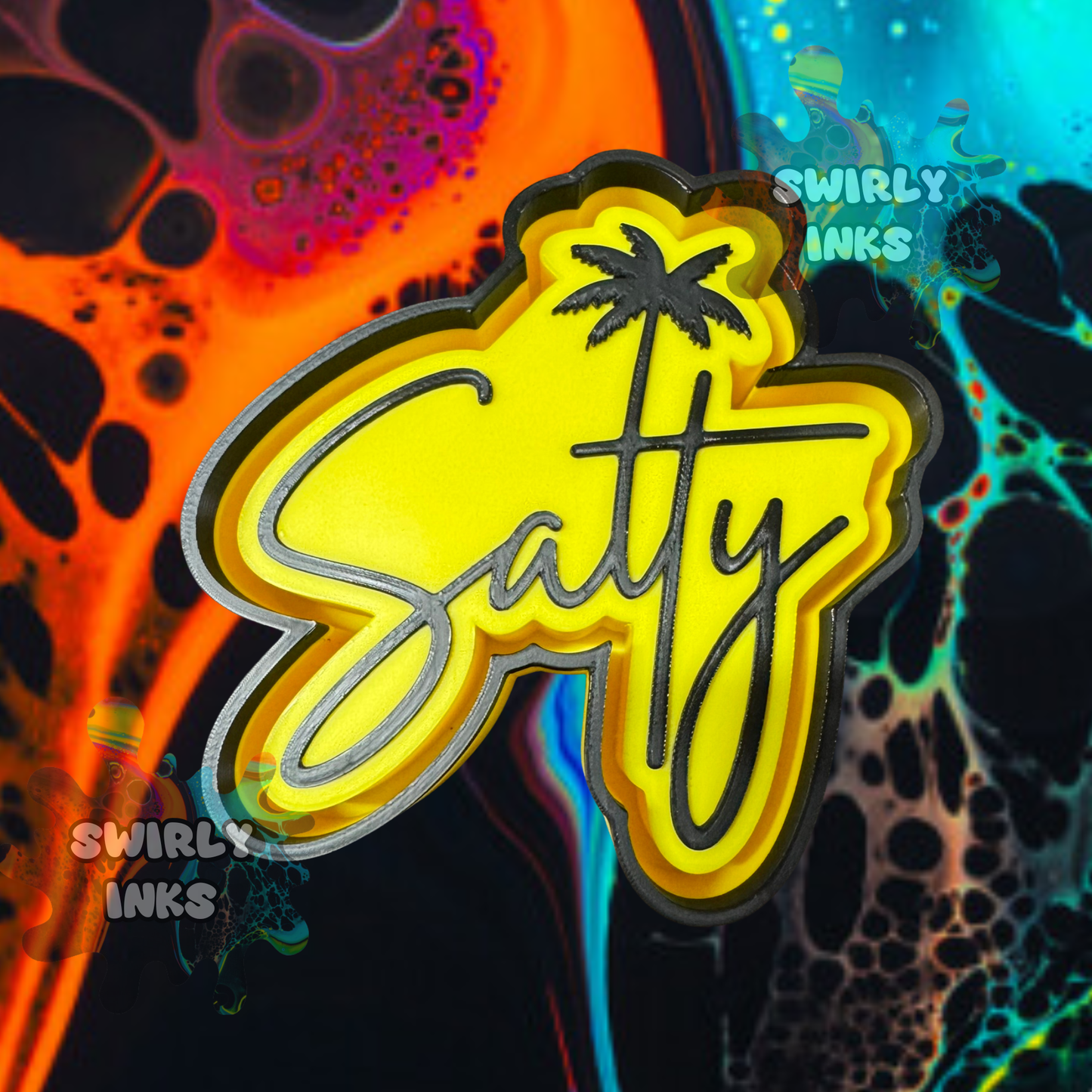 Salty with Palm Tree Freshie Mold