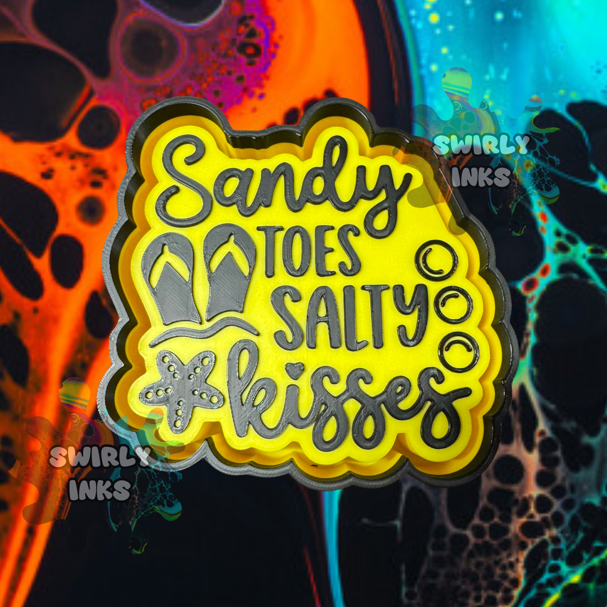 Sandy Toes Salty Kisses Freshie Mold – Swirly Inks N Glittered Designs