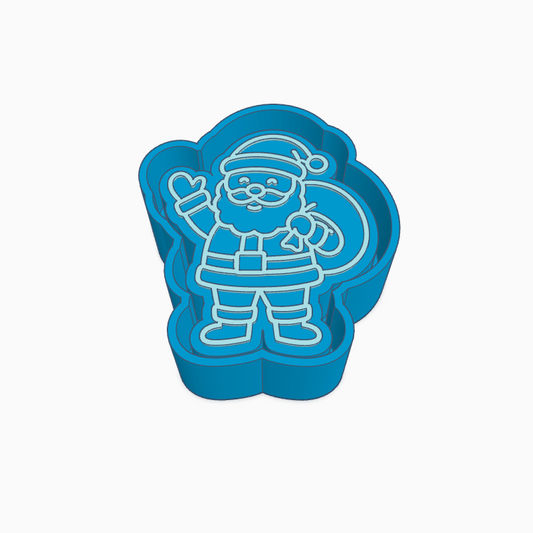 Santa Waving Freshie Mold