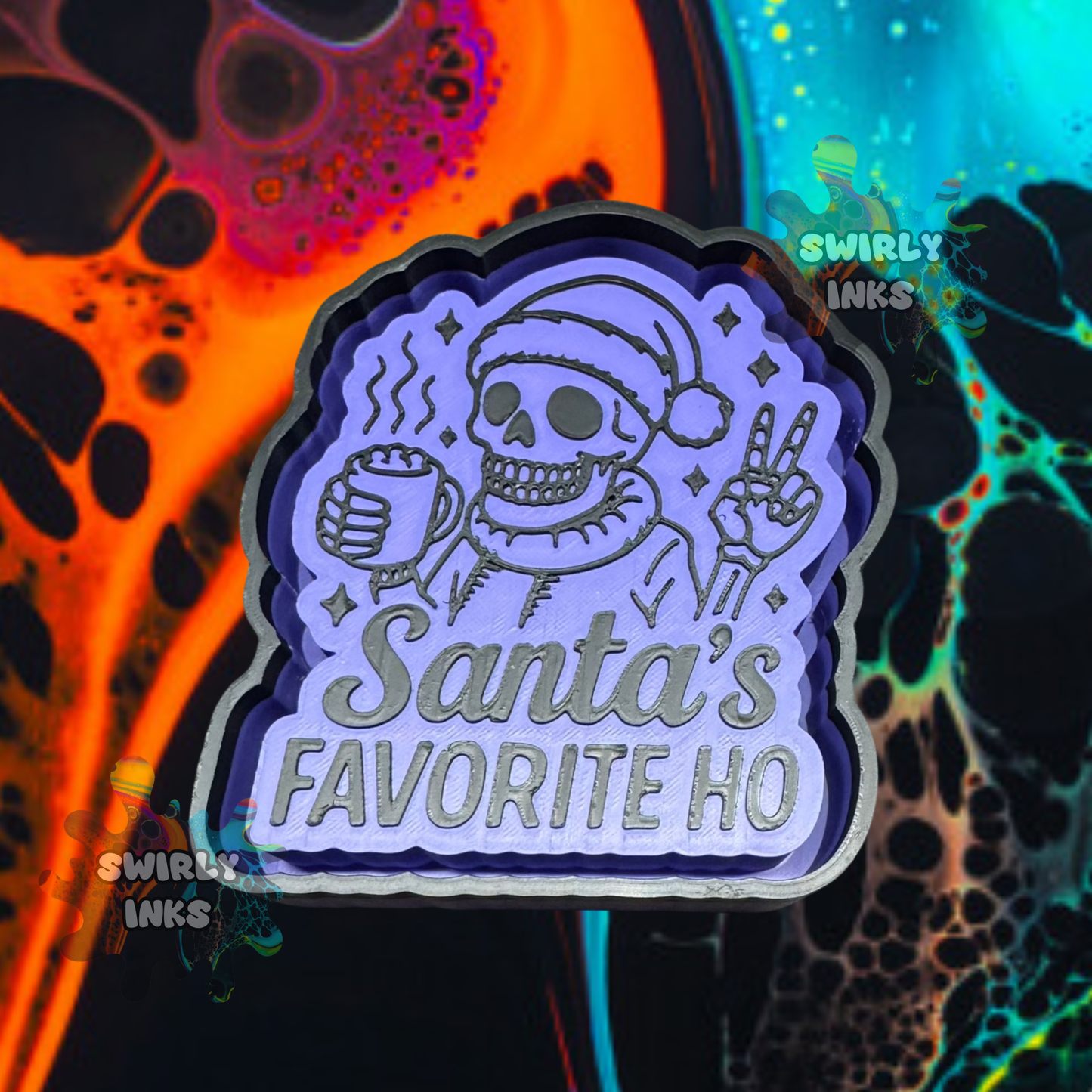 Santa's Favorite Ho Skeleton Freshie Mold