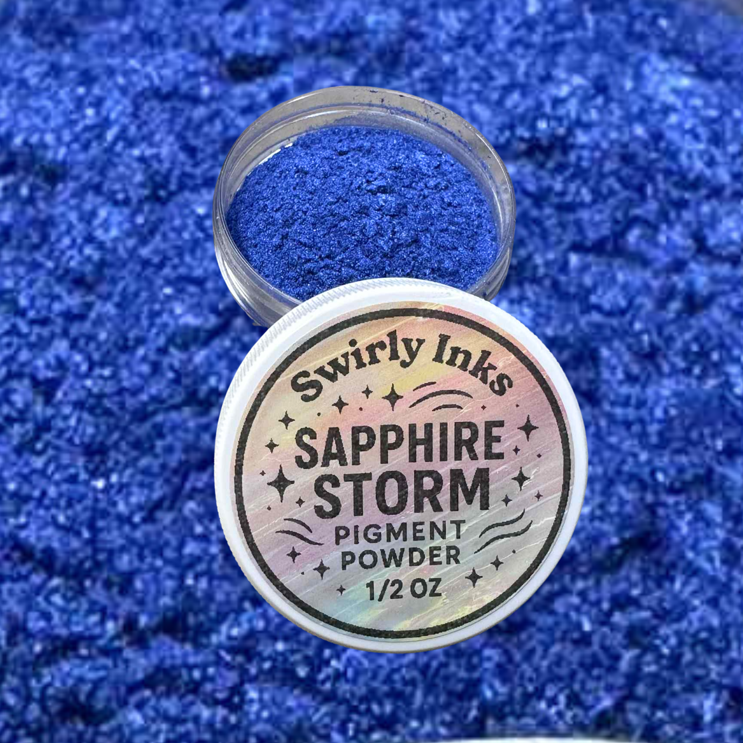 Sapphire Storm Pigment Powder 1/2oz – Swirly Inks N Glittered Designs