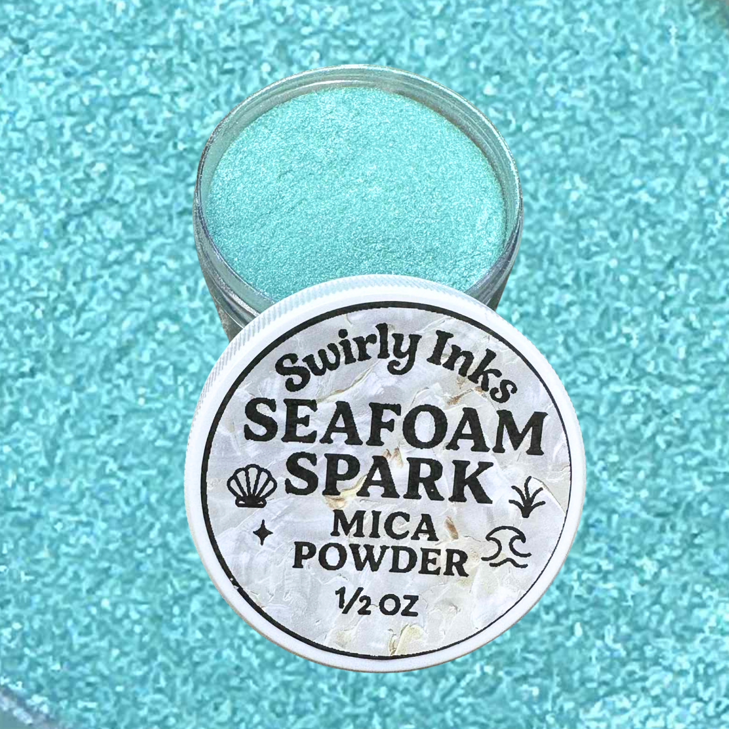 Seafoam Spark Mica Powder 1/2oz