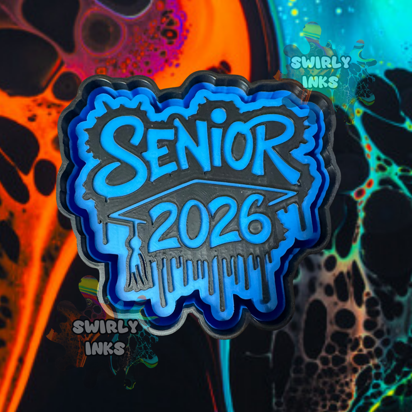 Senior 2026 Splatter Freshie Mold
