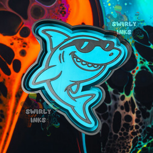 Shark with Glasses Freshie Mold