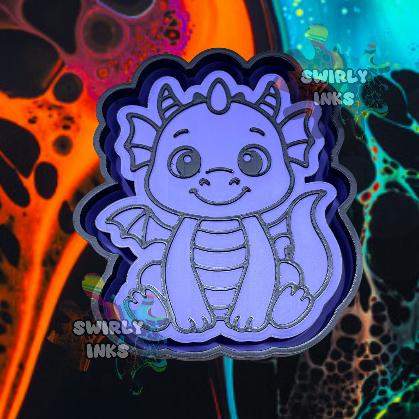 Sitting Dragon Freshie Mold