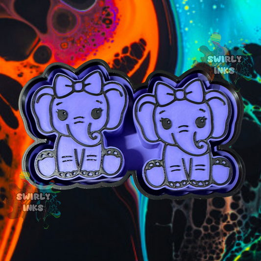 Sitting Elephant with Bow Vent Freshie Mold