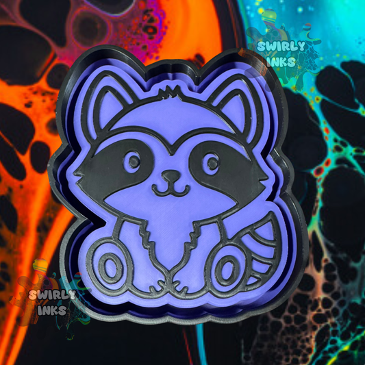 Sitting Raccoon Freshie Mold