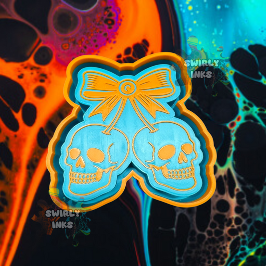 Skulls Bow Freshie Mold