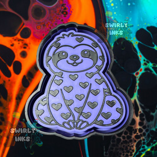 Sloth with Hearts Freshie Mold