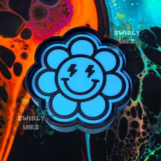 Smiley Flower Bolt Eyes Freshie Mold
