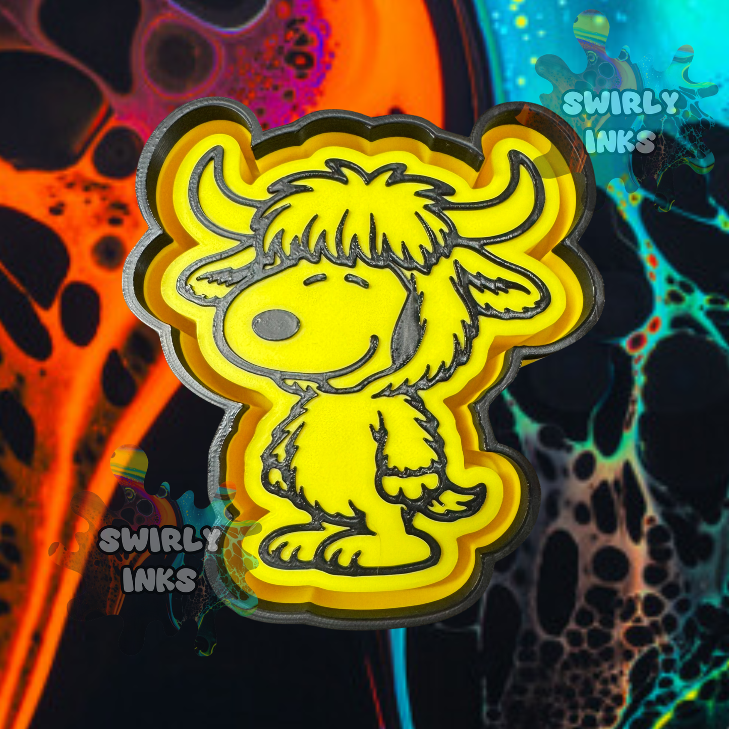 Snoopy in Cow Suit Freshie Mold