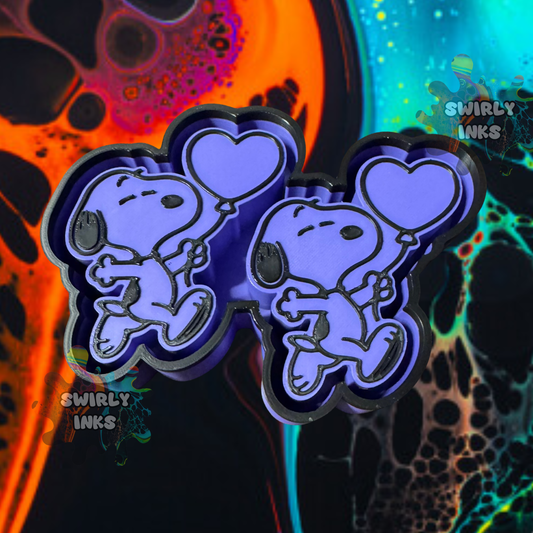 Snoopy with Heart Balloon Vent Freshie Mold