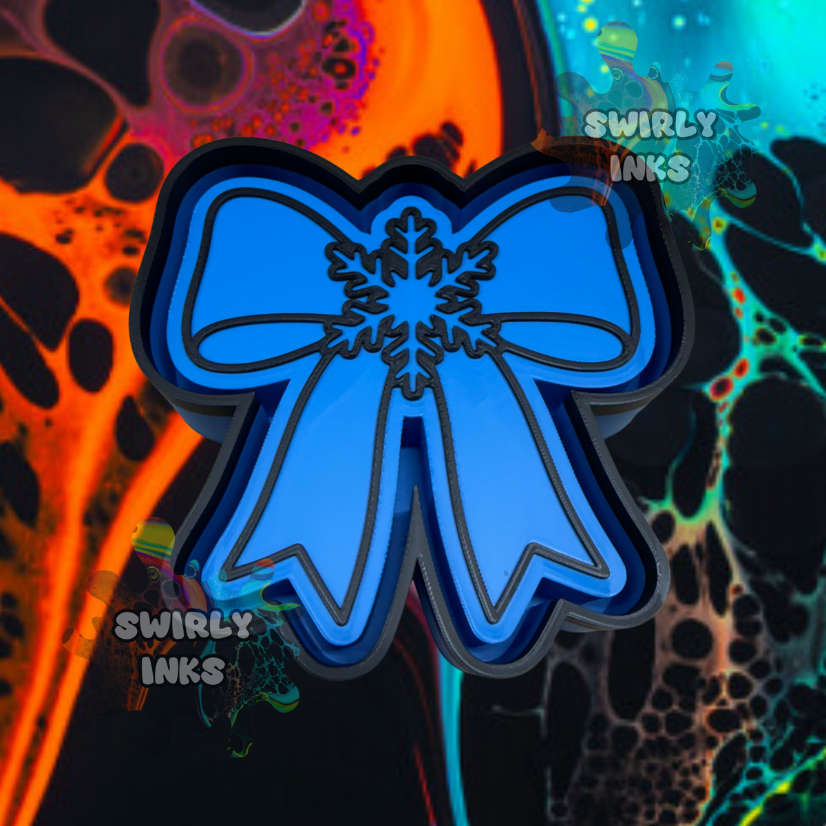 Snowflake Bow Freshie Mold