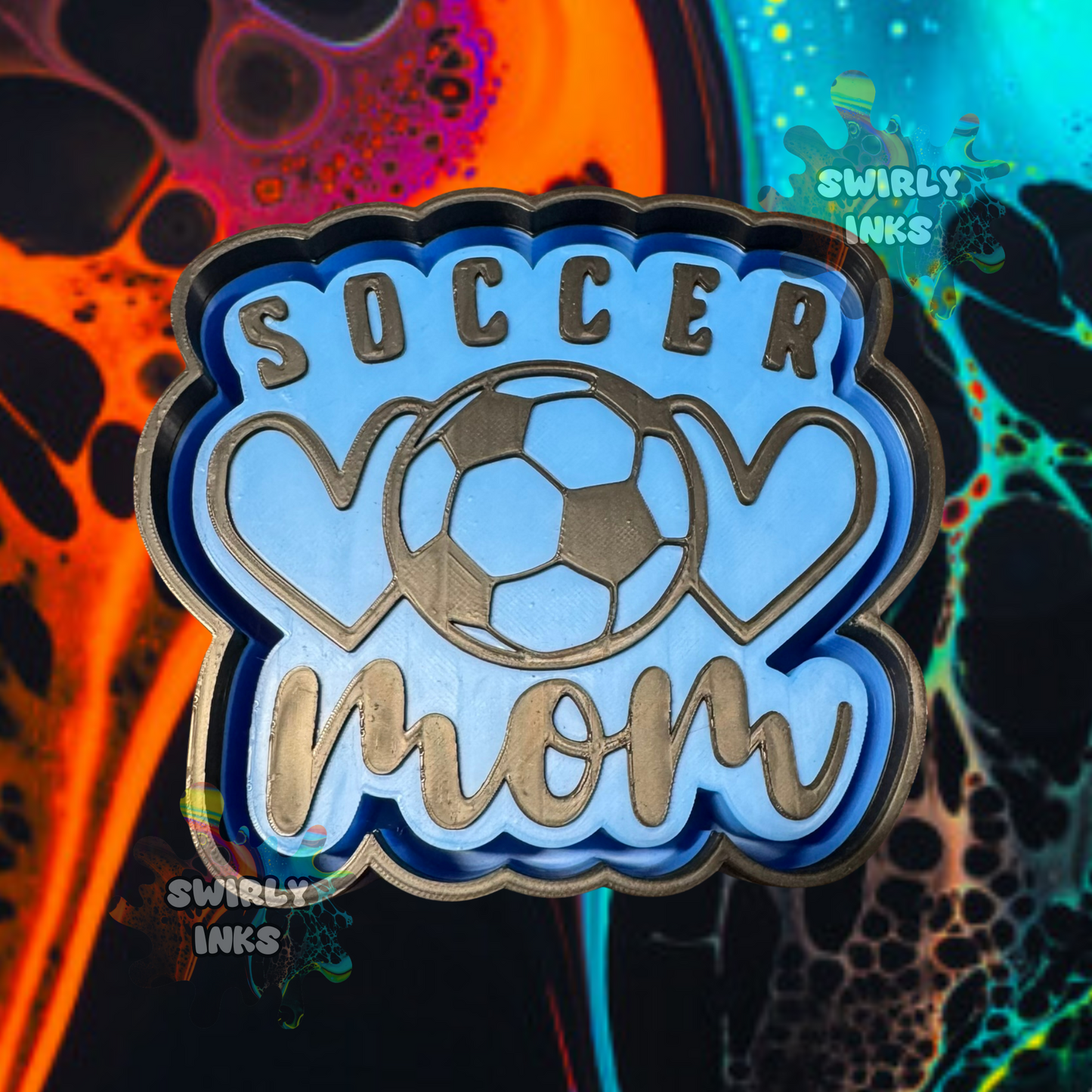 Soccer Mom Hearts Freshie Mold
