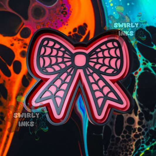 Spider Web Bow Freshie Mold