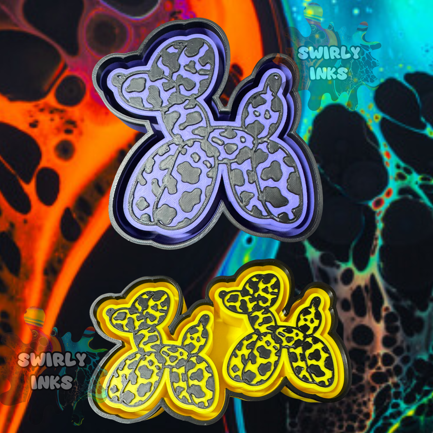 Spotted Balloon Dog Set Freshie Mold