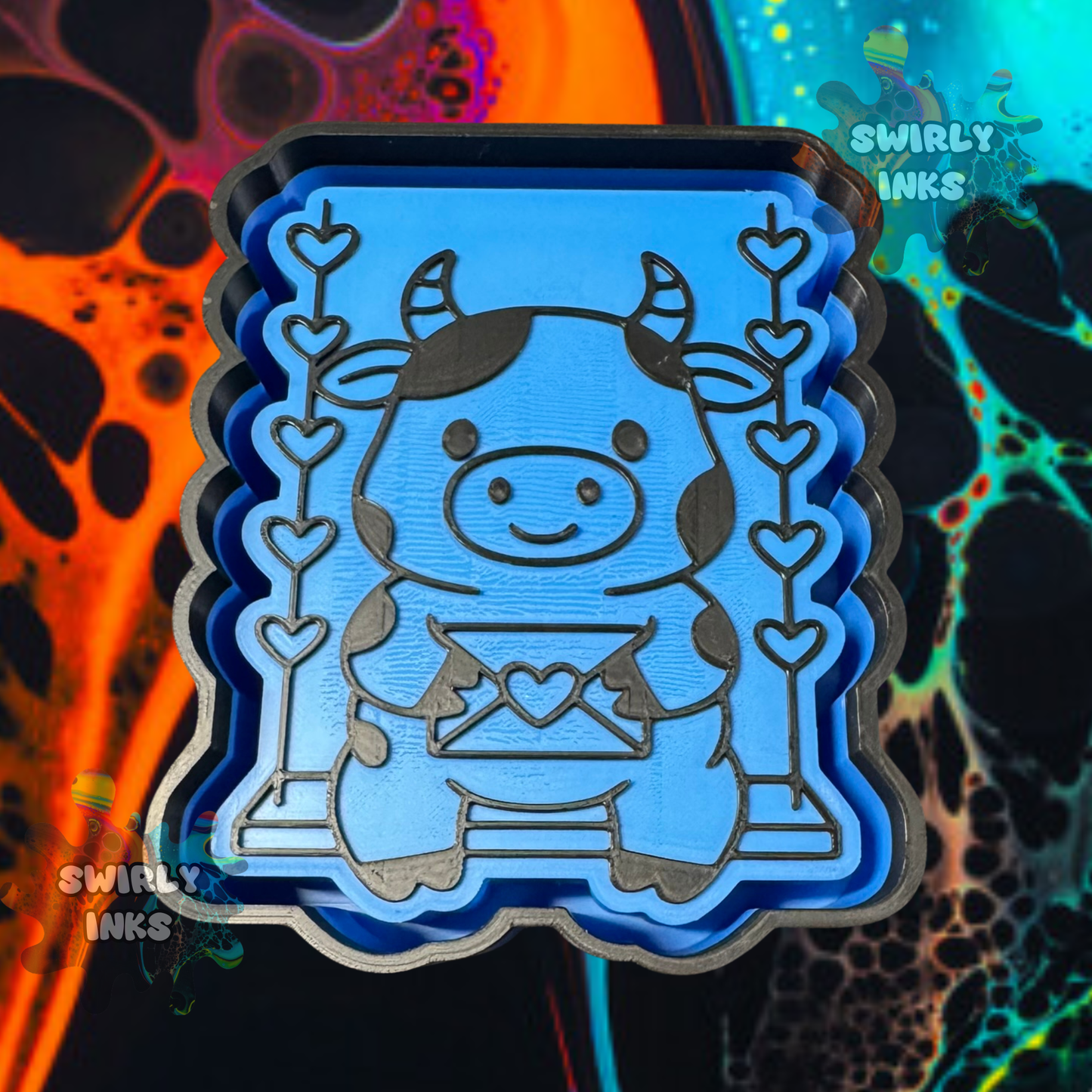 Spotted Cow on Swing Freshie Mold