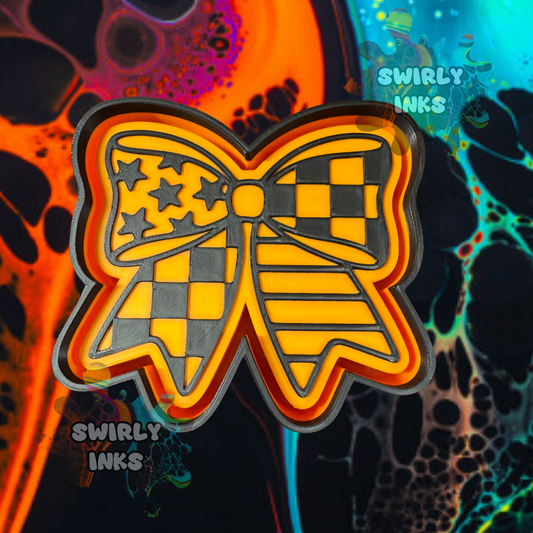 Stars Stripes Checkered Bow Freshie Mold