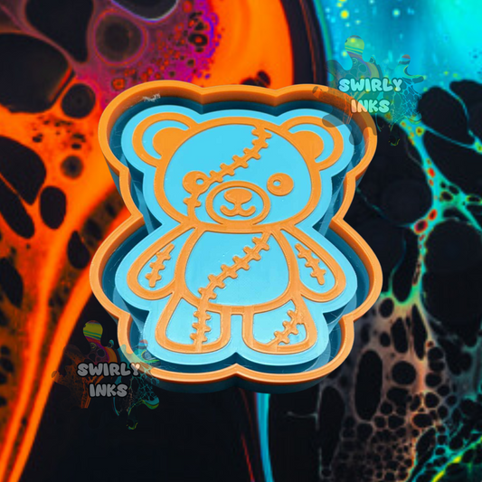 Stitched Teddy Bear Freshie Mold