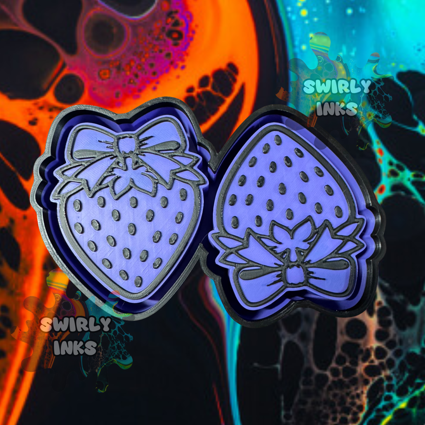 Strawberry with Bow Vent Freshie Mold