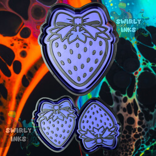 Strawberry with Bow Set Freshie Mold