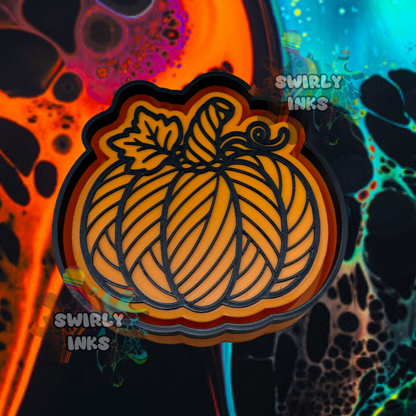 Striped Pumpkin Freshie Mold