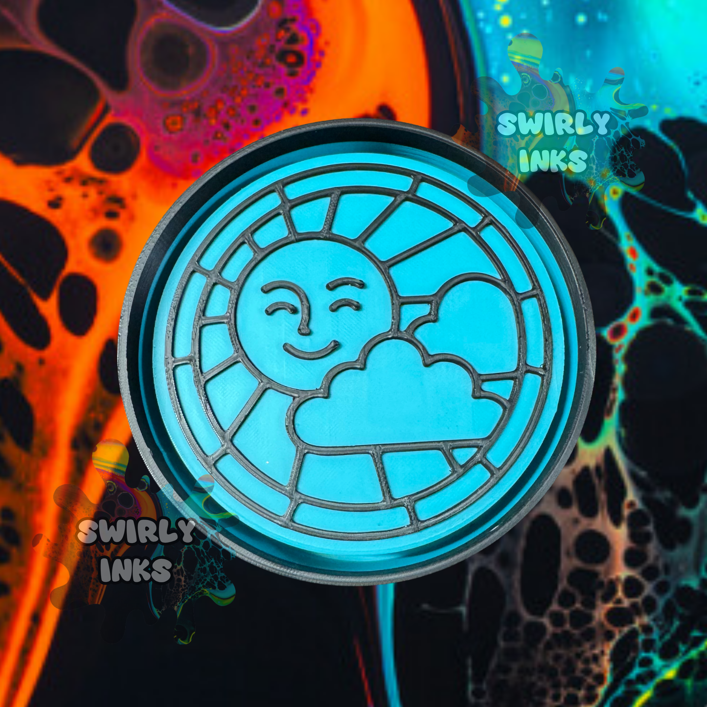 Sun Clouds Stain Glass Freshie Mold