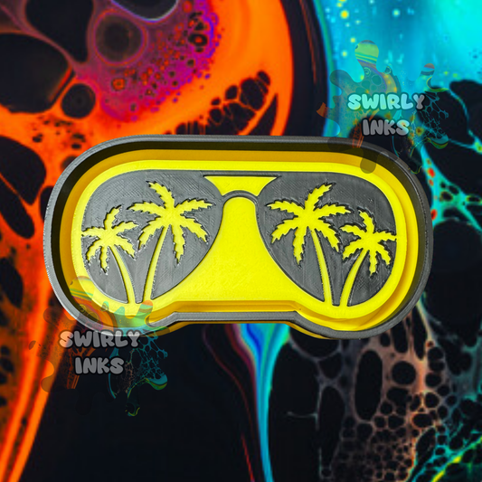 Sunglasses with Palm Trees Freshie Mold