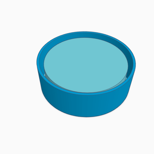 4" Round Blank with Taller side walls for silicone Inserts - Freshie Mold