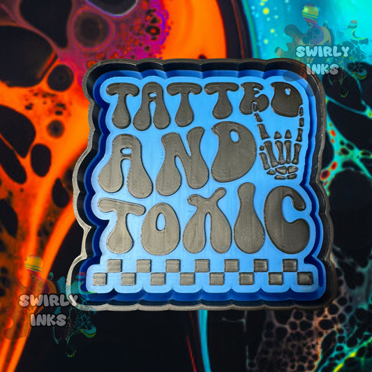 Tatted and Toxic Skull Hand Freshie Mold