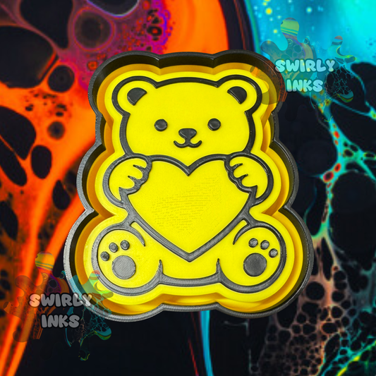 Teddy Bear with Heart Freshie Mold