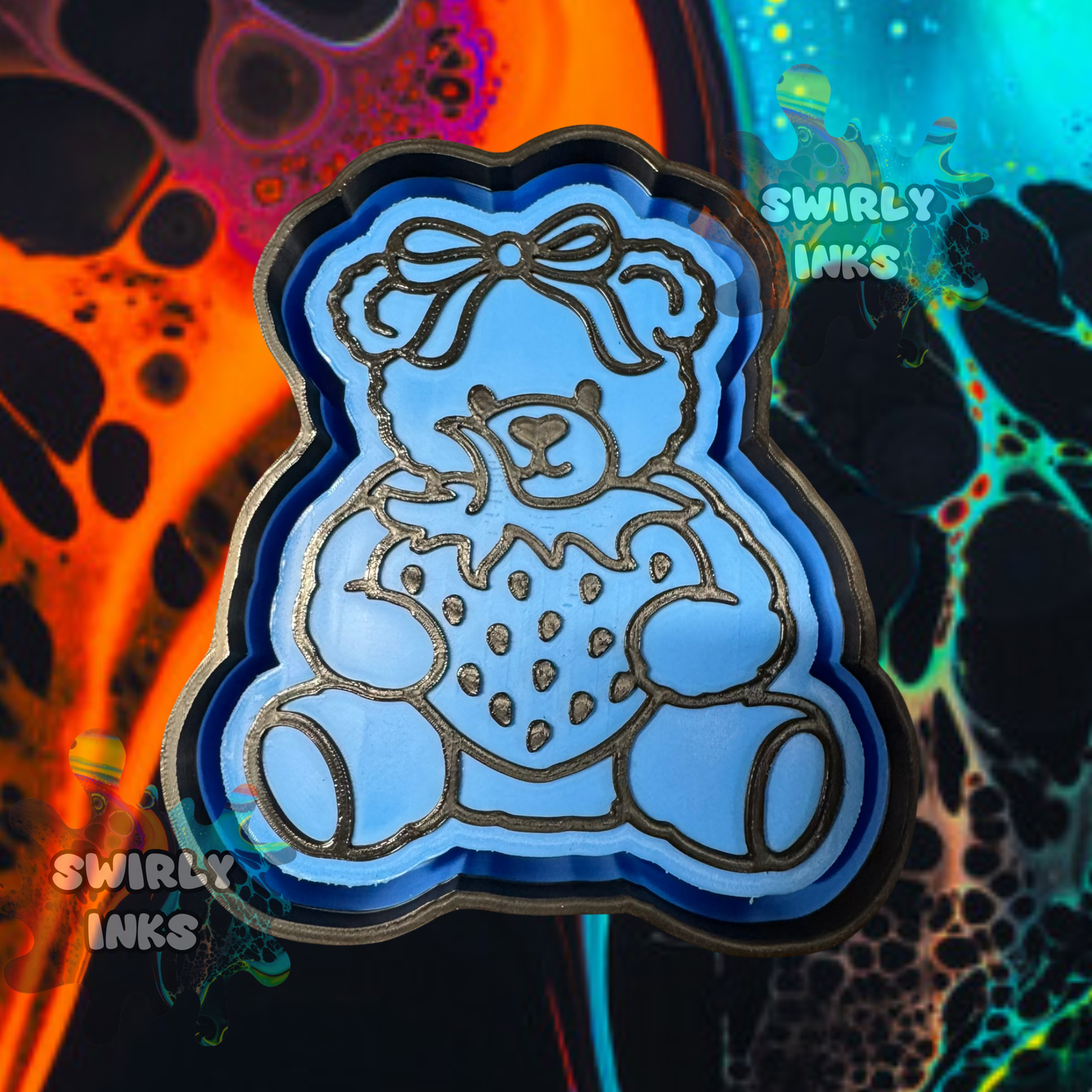 Teddy Bear with Strawberry Freshie Mold