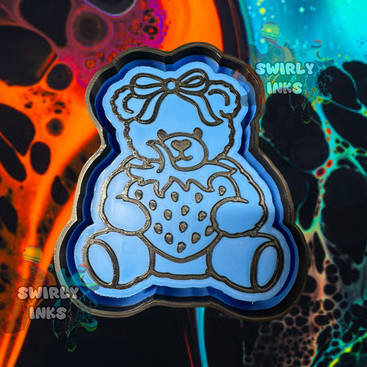 Teddy Bear with Strawberry Freshie Mold