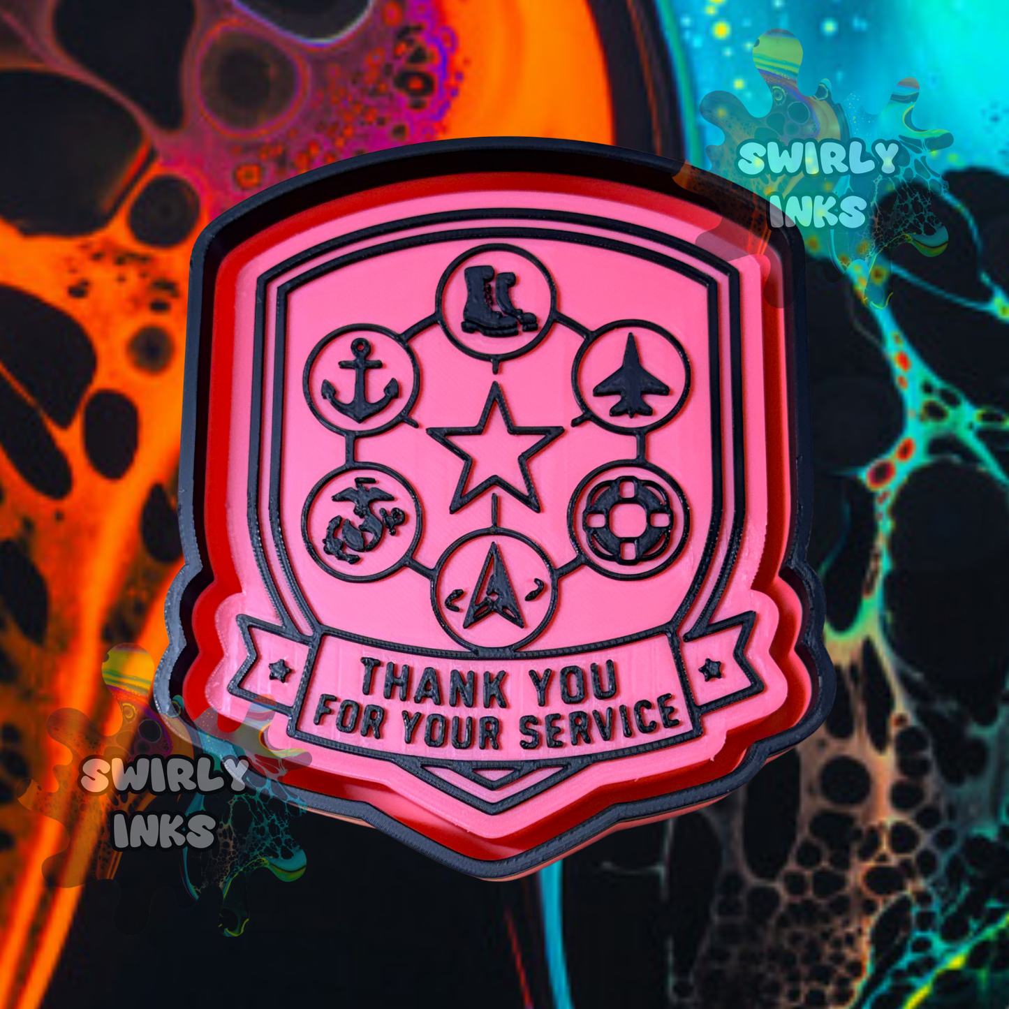 Thank You For Your Service Freshie Mold