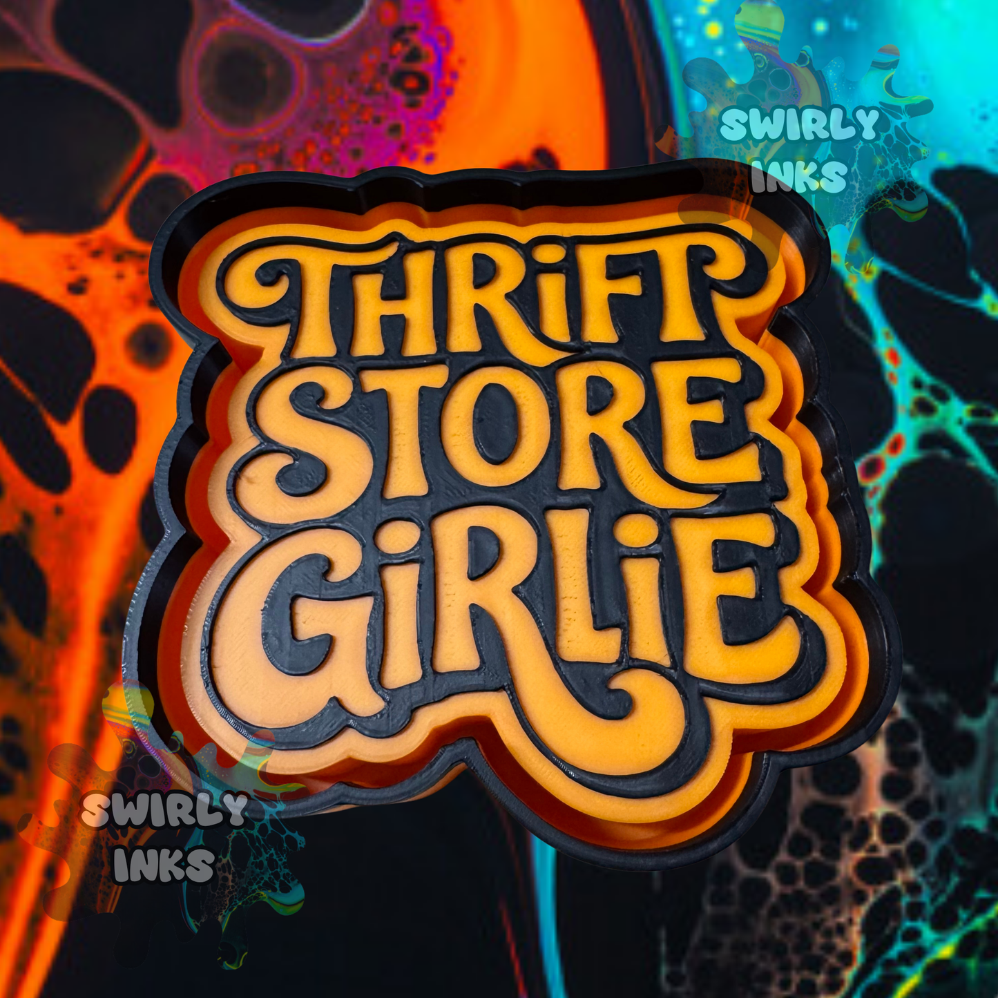 Thrift Store Girlie Blocked Freshie Mold