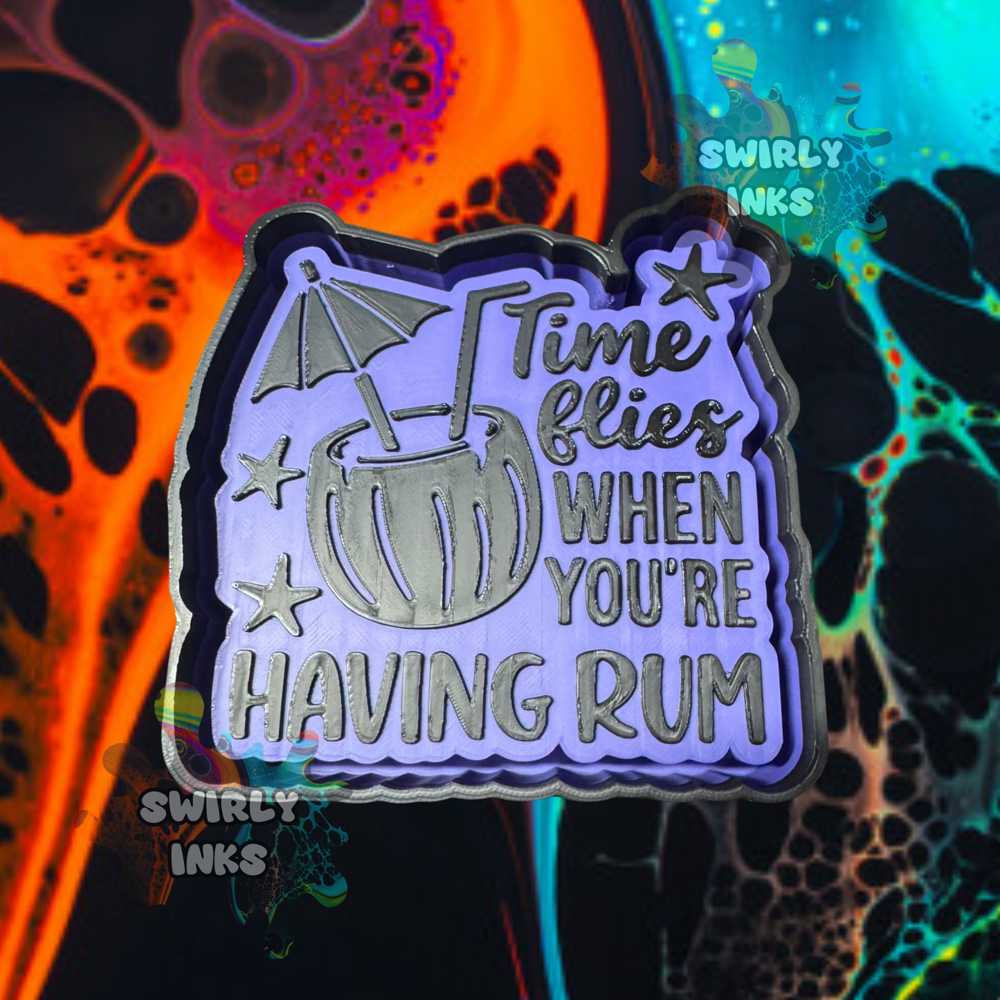 Time Flies When You're Having Rum Freshie Mold