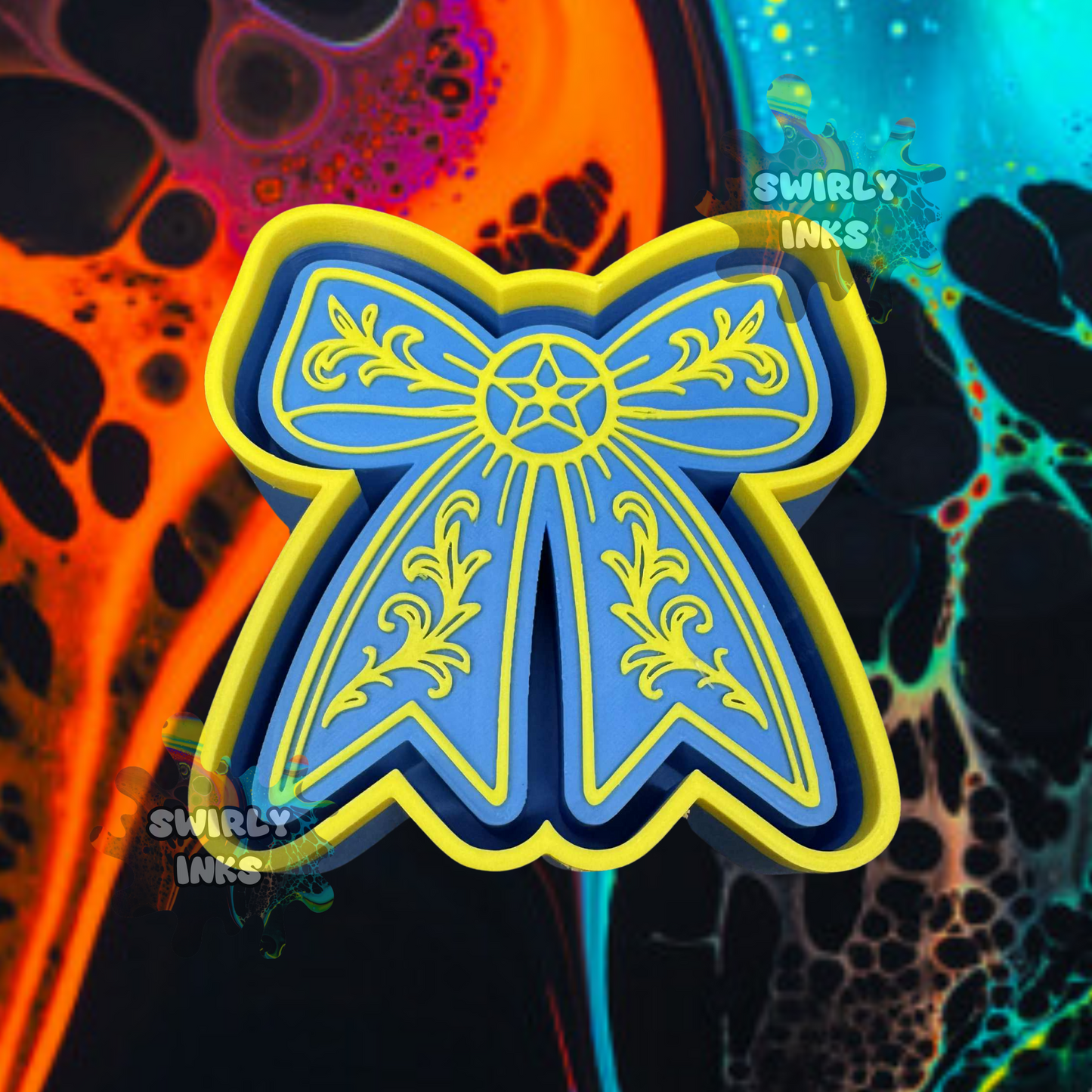 Tooled Leather Bow Freshie Mold