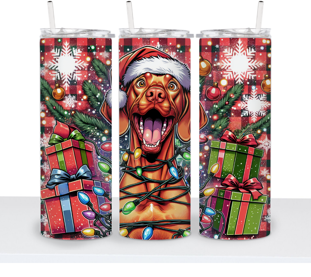 Christmas Dogs with Lights