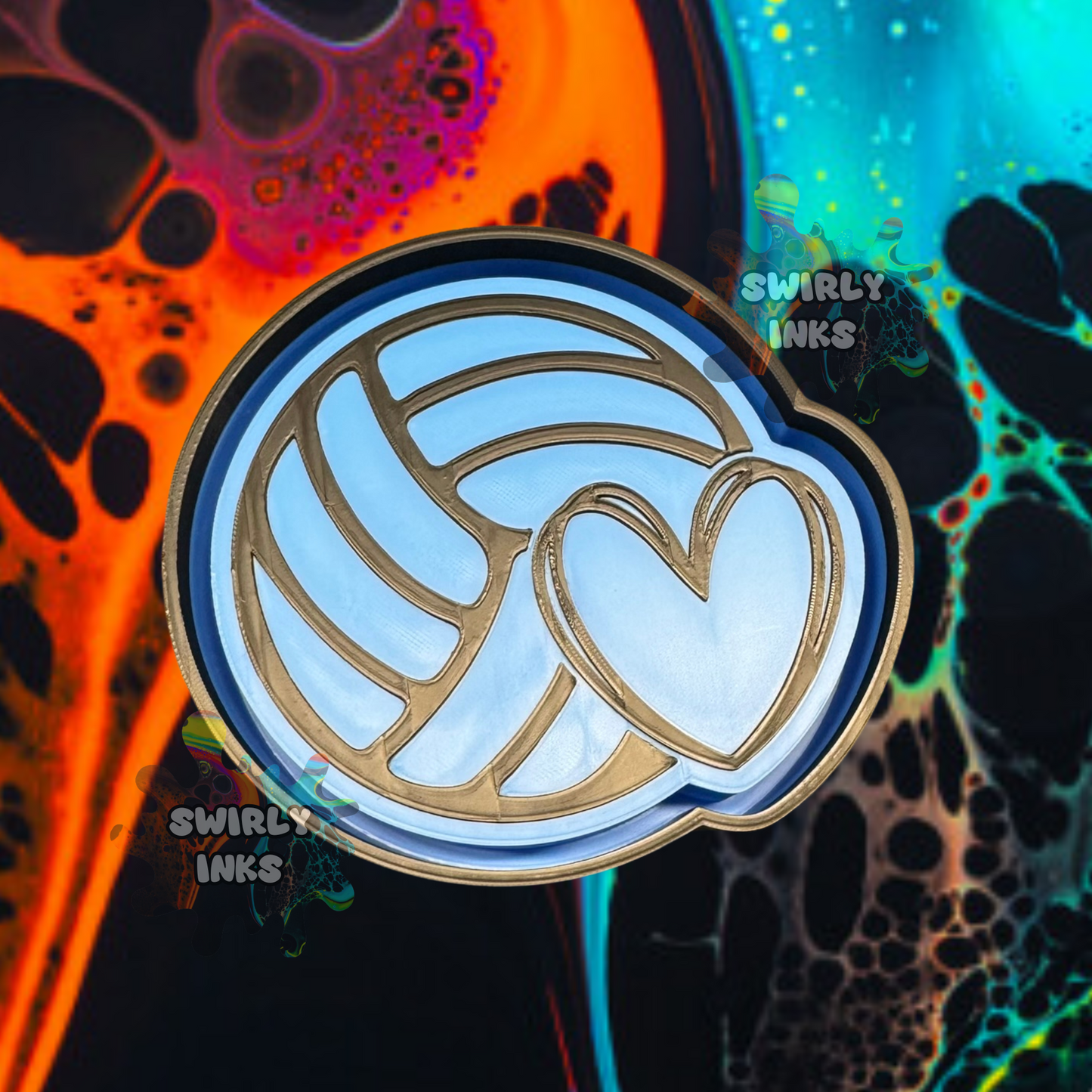Volleyball Heart Freshie Mold