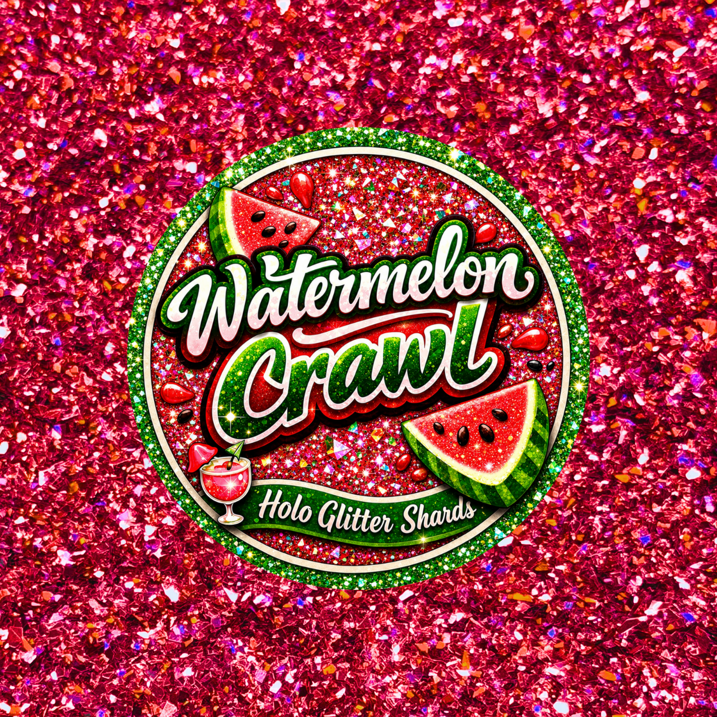 Watermelon Crawl Glitter Shards 1oz