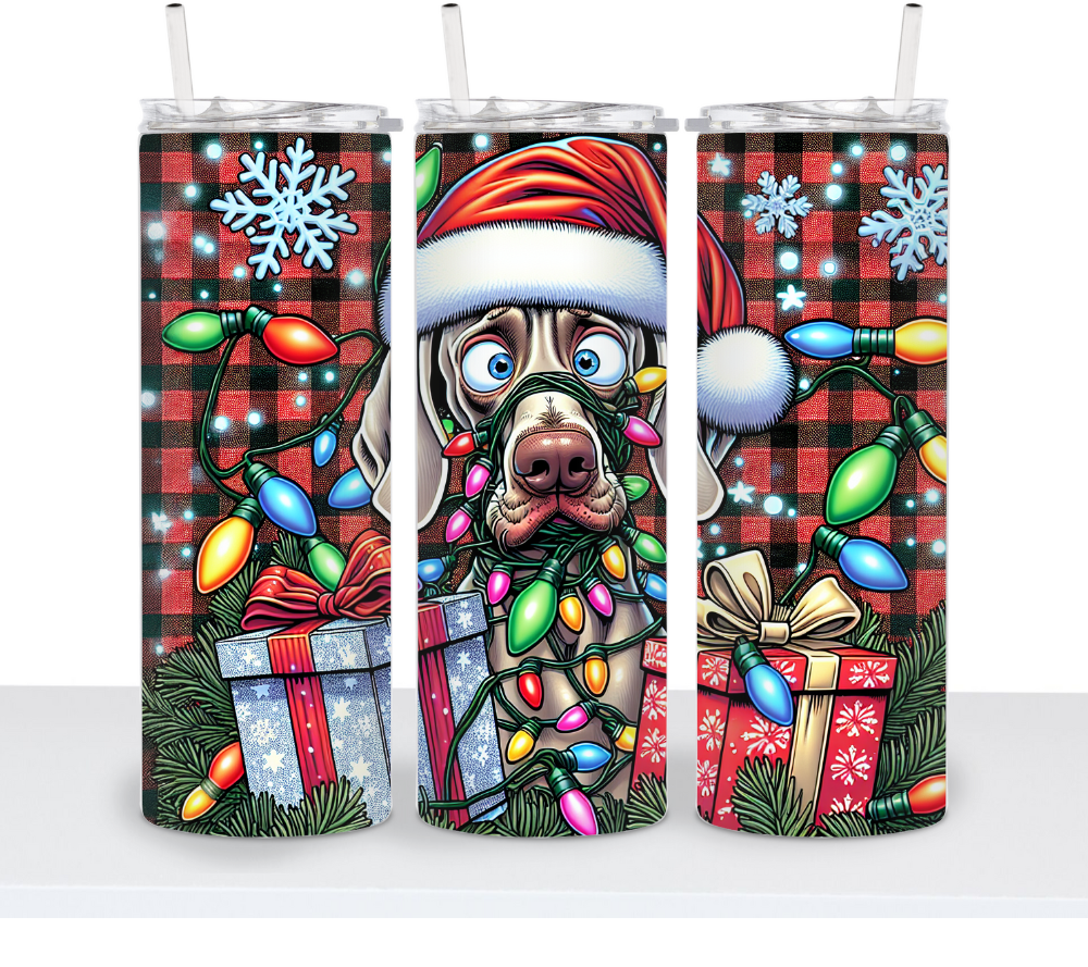 Christmas Dogs with Lights