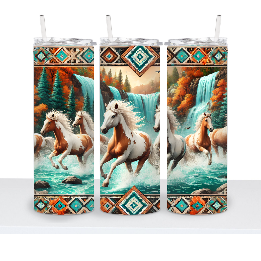 Western Horses 20oz Tumbler