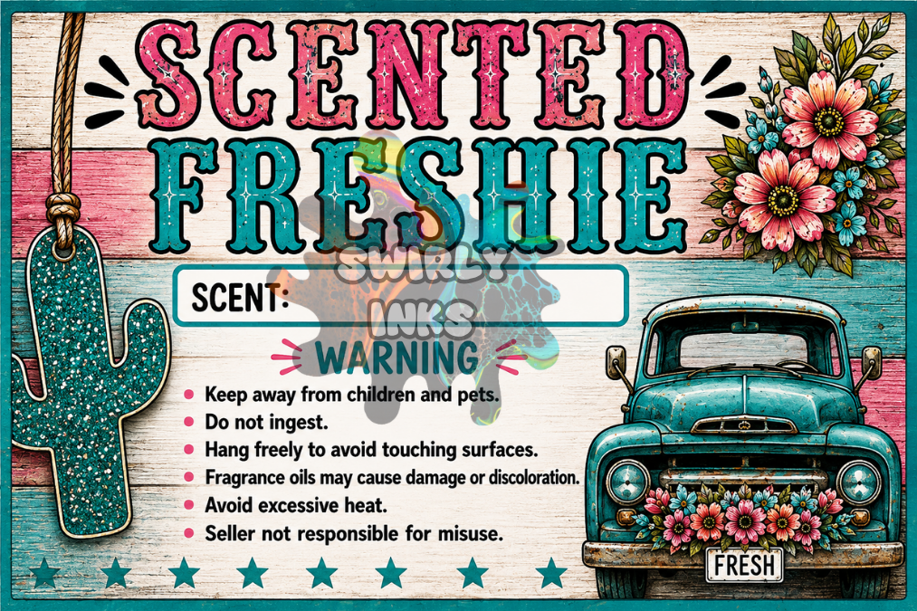 Western Truck Freshie Label 3" x 2"  (10)