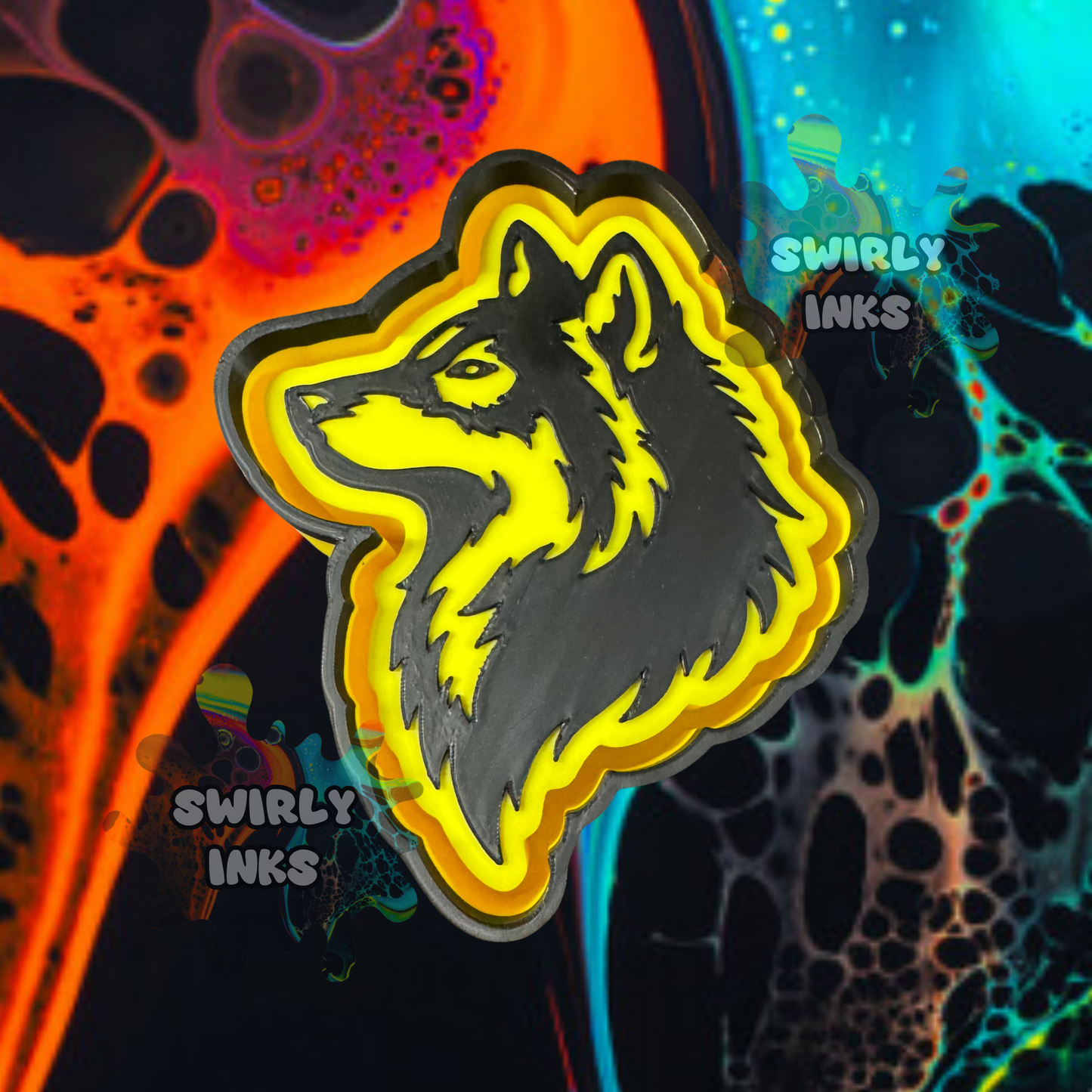 Wolf Head Profile Freshie Mold