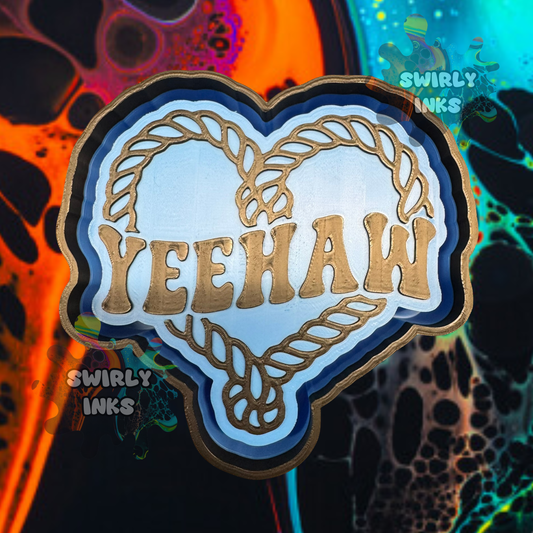 Yeehaw Rope Heart Freshie Mold