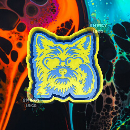 Yorkie with Sunglasses Freshie Mold