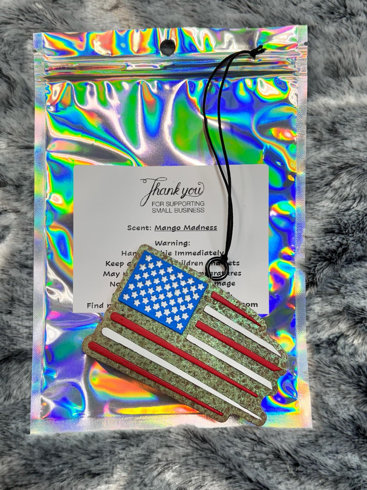 American Flag Car Freshie - Mango Madness scent