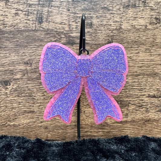 Hippie Chic - Bow Purple Glitter Car Freshie