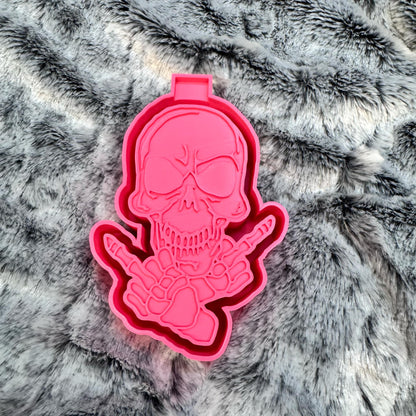 Skull Middle Fingers Freshie Mold